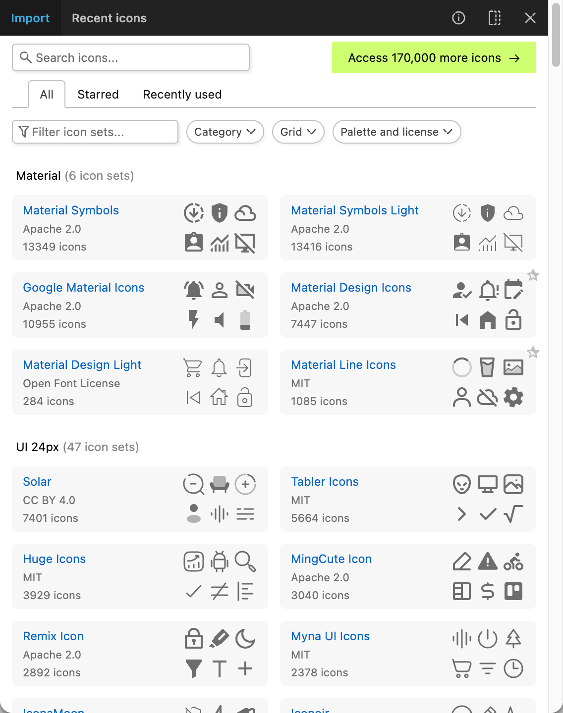 Iconify for Figma: 主页面