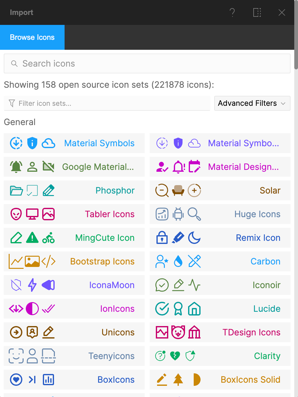 Iconify for Figma：主页面