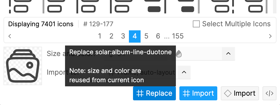 Iconify for Figma：替换图标