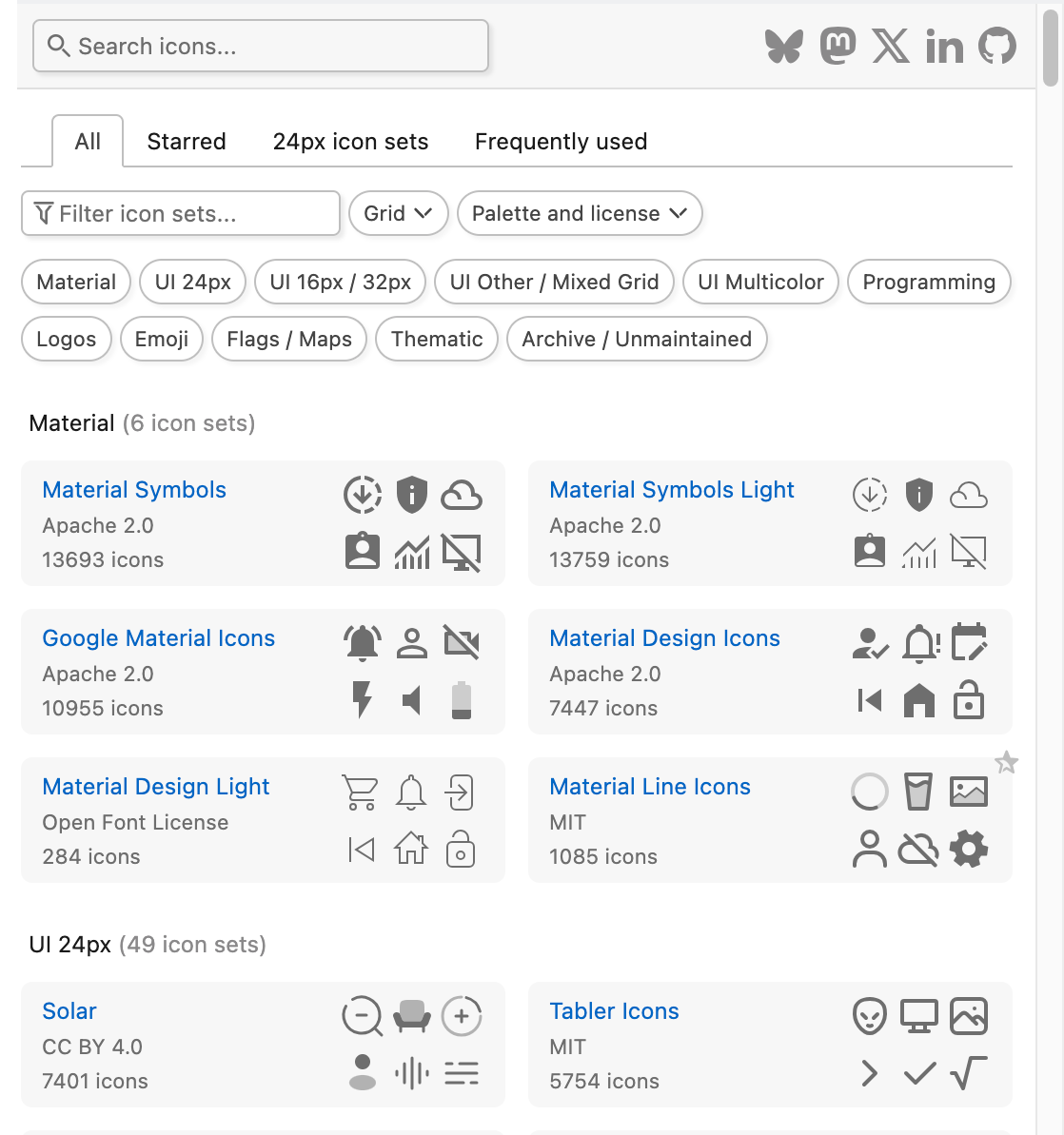 Iconify for Penpot：主页面